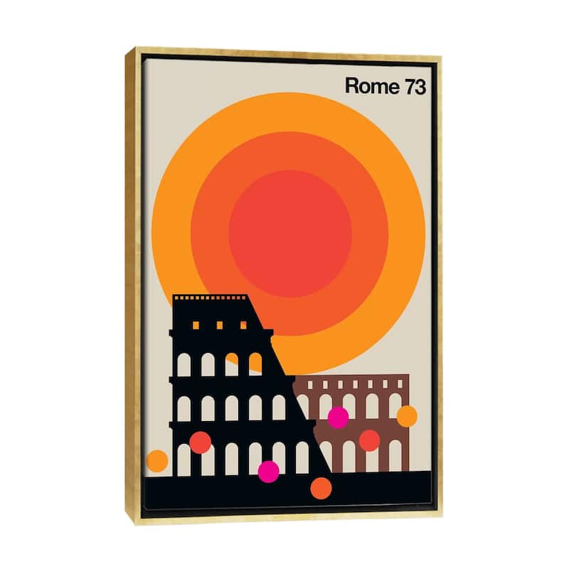 iCanvas "Rome 73" by Bo Lundberg Framed Canvas Print - Gold - 26x18