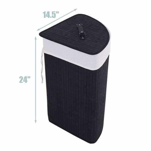 Corner Bamboo Laundry Hamper Bed Bath & Beyond 39210872