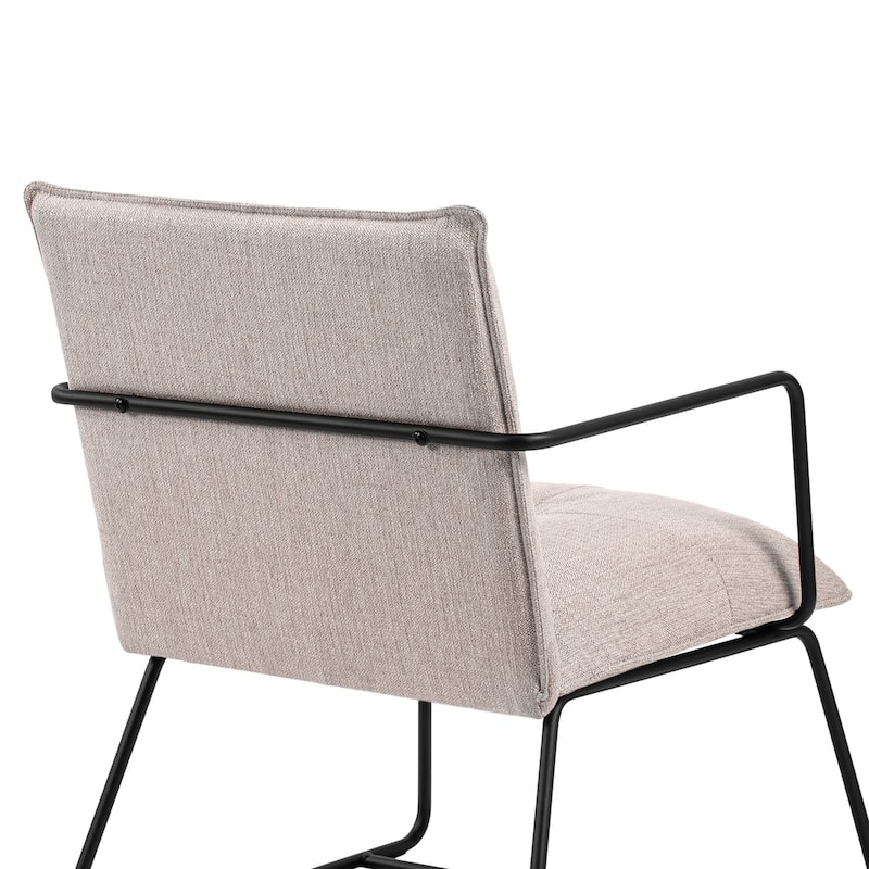 Linen Upholstered Accent Chair Armchair with Metal Frame - 31.5"H x 25.87"W x 19.3"D