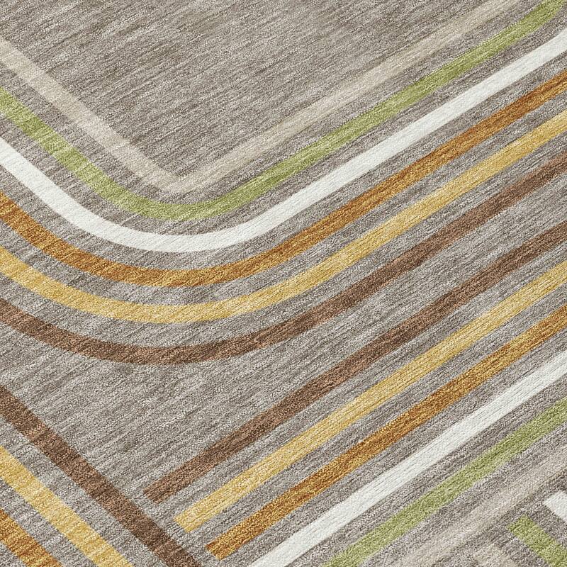 Machine Washable Indoor/ Outdoor Modern Leawood Chantille Rug