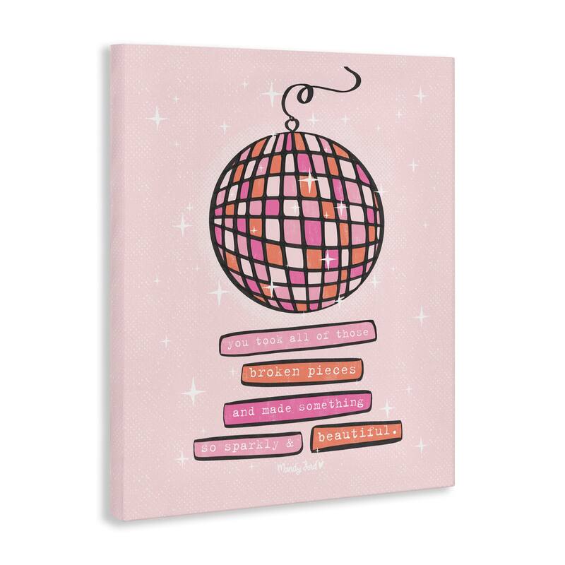 Stupell Sparkly & Beautiful Inspirational Canvas Wall Art Design By Mandy Ford Art + Illustration