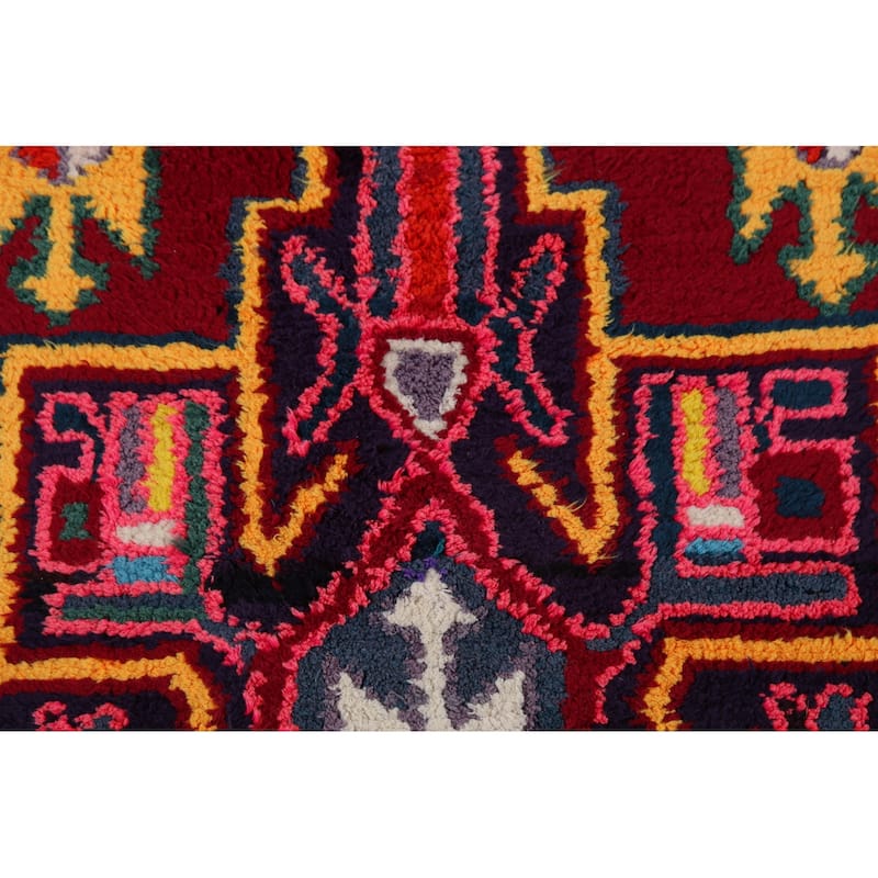 Geometric Anatolian Turkish Vintage Runner Rug Handmade Silk Carpet - 2'11"x 13'3"