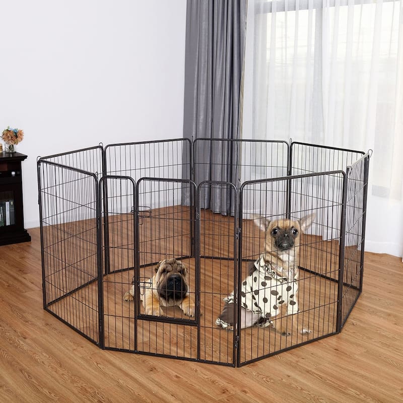40" 8 Metal Panel Heavy Duty Pet Playpen Dog Fence - 31.5" x 40"