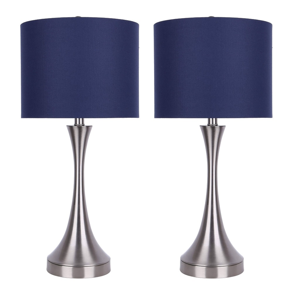 Porch & Den Bakkom 25 " Metal Table Lamp with USB Port (Set of 2)