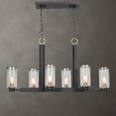 Uttermost 21333 Jarsdel 6 Light 45" Wide Linear Chandelier