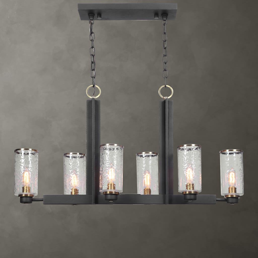 Uttermost 21333 Jarsdel 6 Light 45" Wide Linear Chandelier