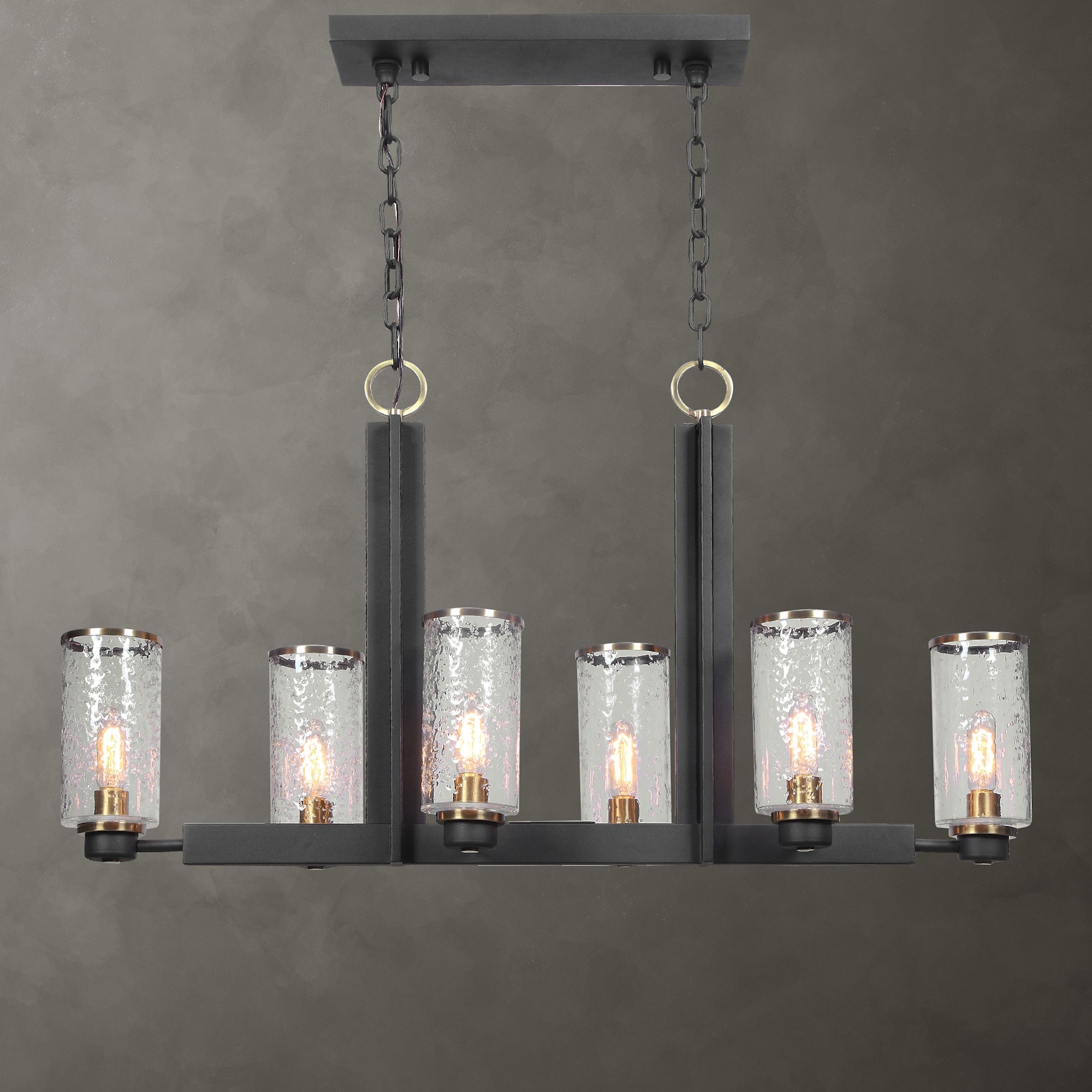 Uttermost 21333 Jarsdel 6 Light 45" Wide Linear Chandelier