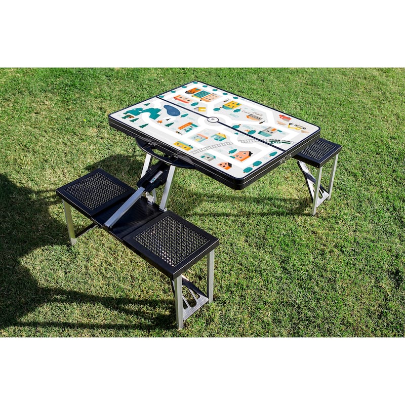 Oniva Outdoor Play Town Picnic Table, (Black)