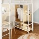 preview thumbnail 10 of 16, Heavy Duty Metal Bed Frame, Twin Size Loft Bed with Built-in Wardrobe, Desk and Shelves for Children, Boys and Girls
