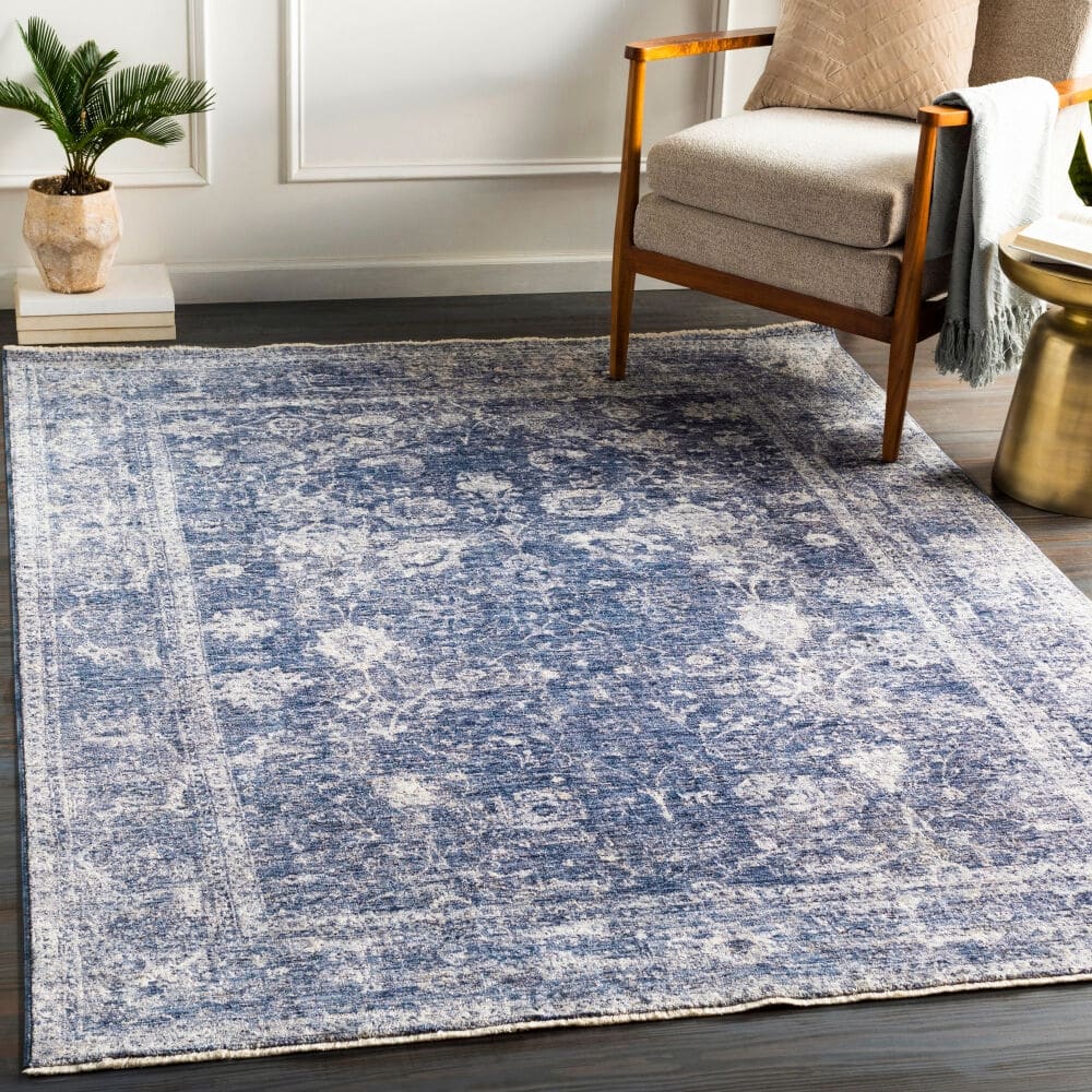 Livabliss Vintage Lincoln Border Area Rug