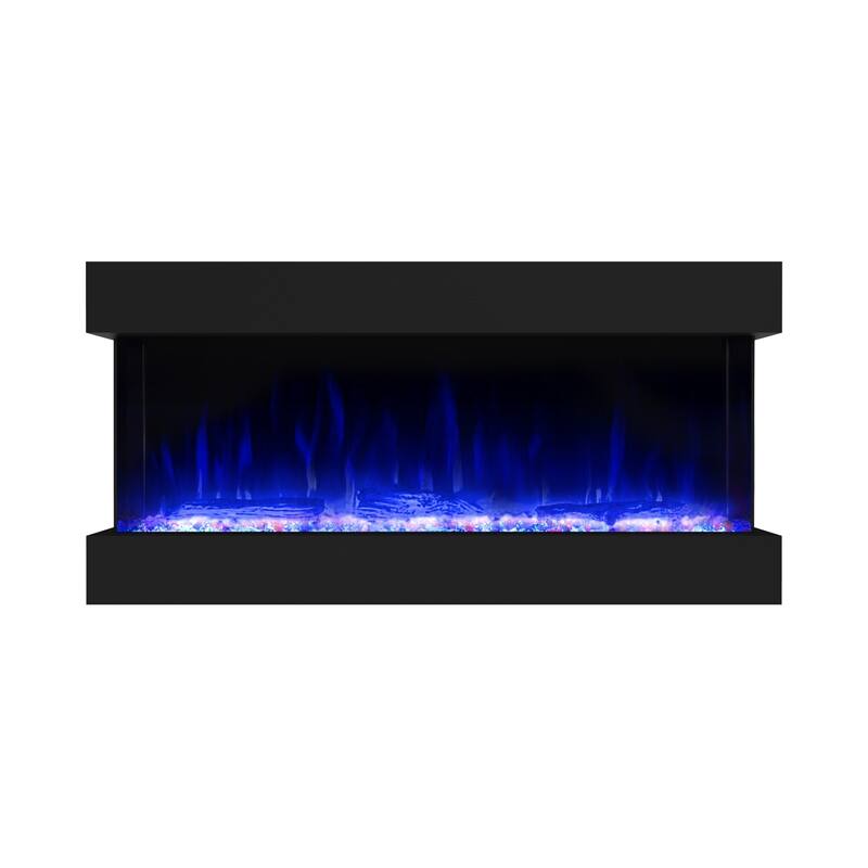 Electric Fireplace Heater with Multi Color Flam