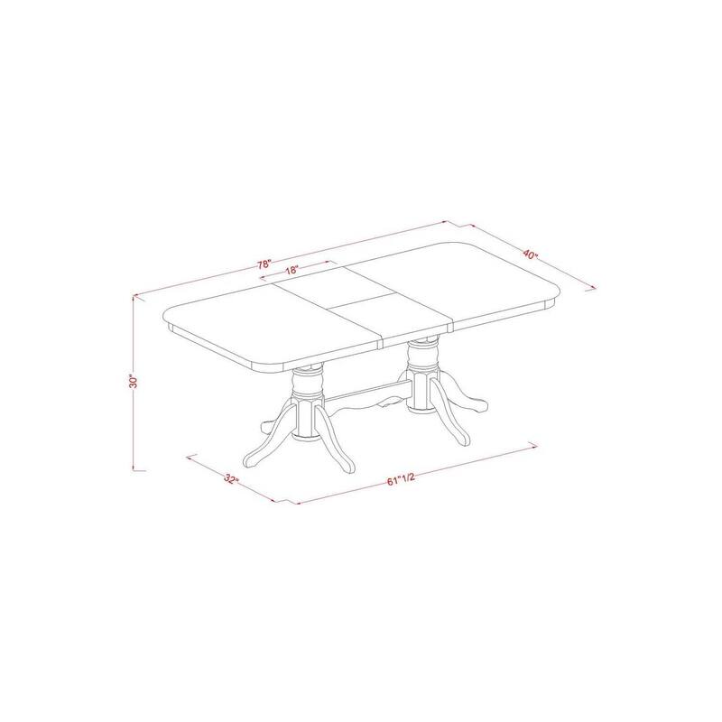 Dining Table Set 5 Piece Kitchen Table with Chairs - Classic Comfort Design