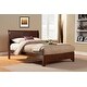 preview thumbnail 1 of 2, Alpine Furniture West Haven Eastern King Wood Sleigh Bed, Cappuccino