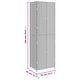 preview thumbnail 12 of 10, vidaXL Garden Storage Cabinet Black 23.2"x15.7"x70.9" Poly Rattan