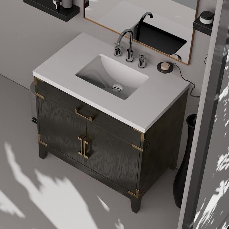 Laurel Bath Vanity with Quartz Top and Sink