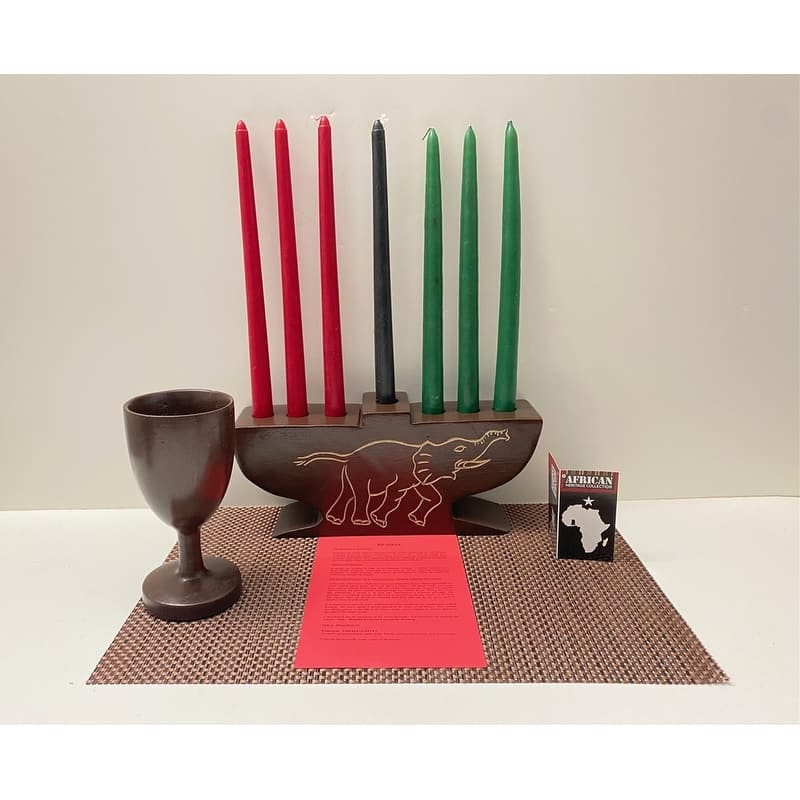 Handmade Kwanzaa "Pachyderm" Celebration Set (Ghana)
