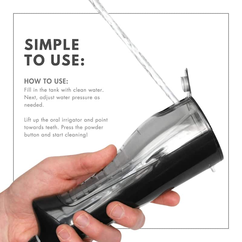 ToiletTree Products Oral Irrigator by Poseidon Inductive Portable and Cordless Water Flosser