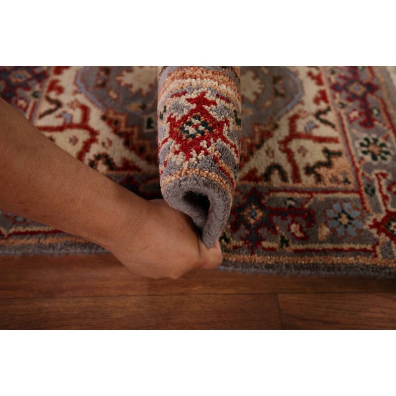 Gray Heriz Serapi Indian Accent Rug Handmade Oriental Wool Carpet - 2'0" x 3'0"