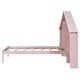 preview thumbnail 6 of 17, Wood Platform Bed with House-shaped Storage Headboard and Built-in LED