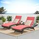 Option Brown Wicker With Red Cushion