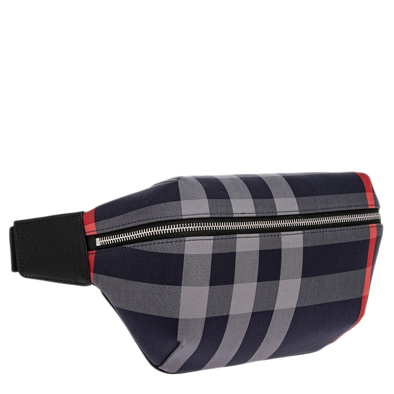 Burberry Men's Sonny Check Belt Bag - Navy Check