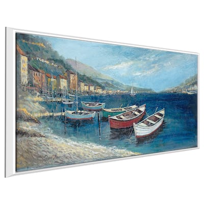 "Footprints in Sand" by Ruane Manning Print on Floating Canvas