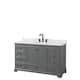 Option Dark Gray, Black Trim, White Carrara Marble Top