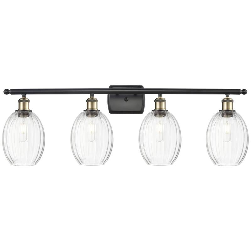 Innovations Lighting 516-4W-12-37 Preston Vanity Preston 4 Light 37" - Black Antique Brass / Clear