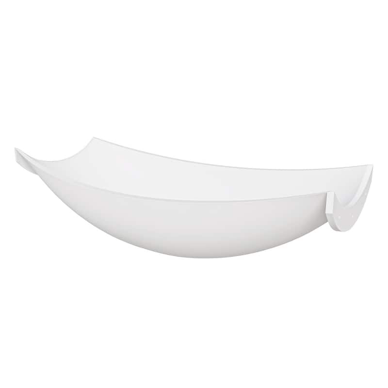 ALFI brand HammockTub2-WM White Matte 71" Solid Surface Resin Suspended Wall Mounted Hammock Bathtub