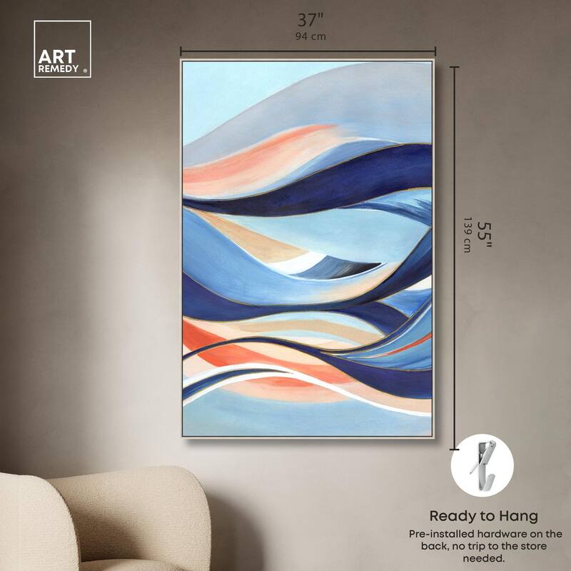 Glowing Blue I Canvas by Art Remedy