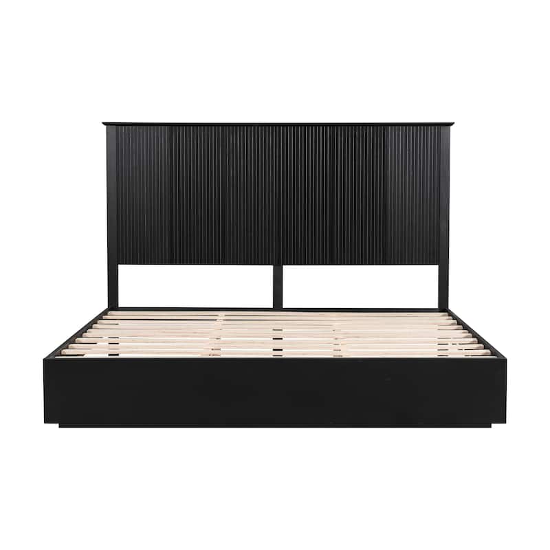 Christopher Knight Home - Brookhaven Modern Wooden Panel Bed with Vertical Slat Headboard