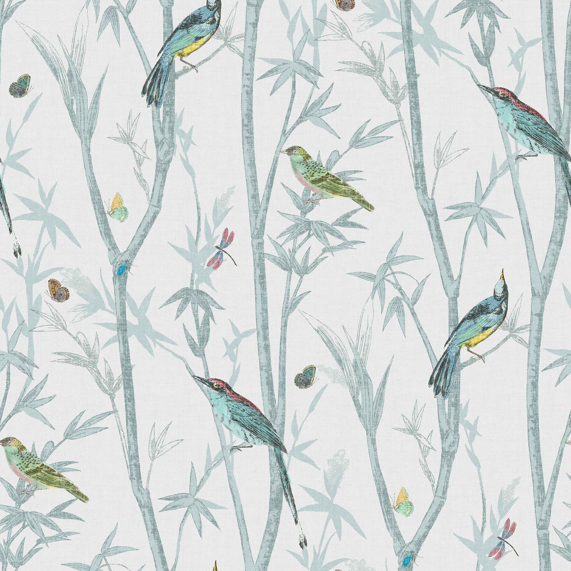 NEXT Chinoiserie Bird Trail Duck Egg Wallpaper