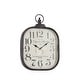 preview thumbnail 14 of 18, Black Metal Distressed Pocket Watch Style Decorative Wall Clock with Ring Finial