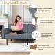 preview thumbnail 30 of 31, 68 in. Soft Convertible Sofa Bed with Adjustable Backrest and Solid Wood Legs