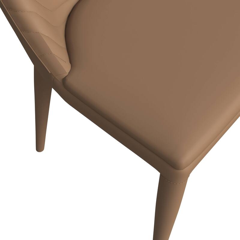 Leather Dining Side Chair with Metal Legs Set of 2 Seville Series