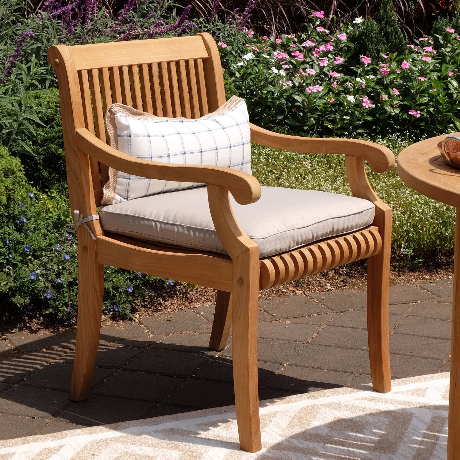 Cambridge Casual Chara Outdoor Teak Wood Dining Chair with Cushion