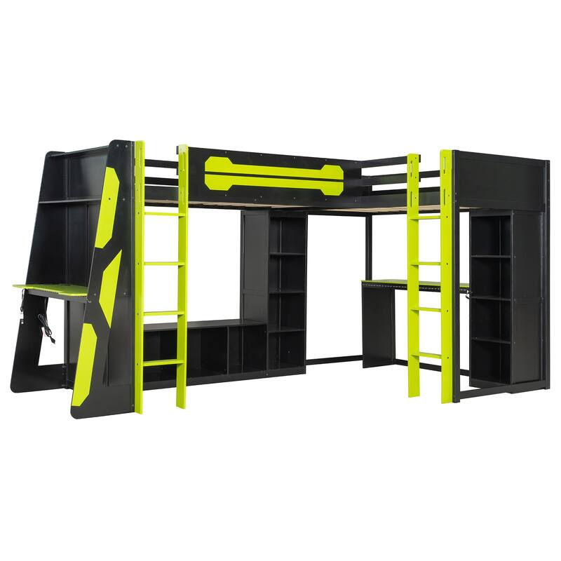 Esports Bed Gaming Loft Bed for PS PC Gamers Gaming Room