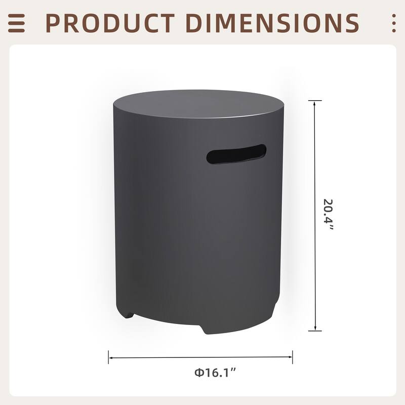 UPHA Outdoor/Indoor Square Propane Tank Cover for Propane Gas Fire Pits, Suitable for Standard 20 Gallon Propane Tanks