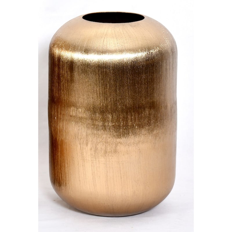 Med. Aluminum Vase -ST - Gold