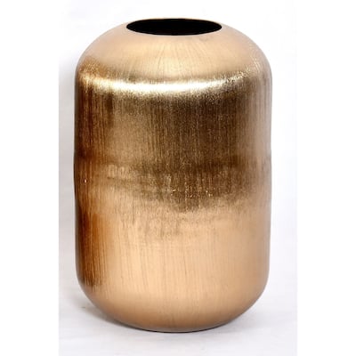 Med. Aluminum Vase -ST - Gold