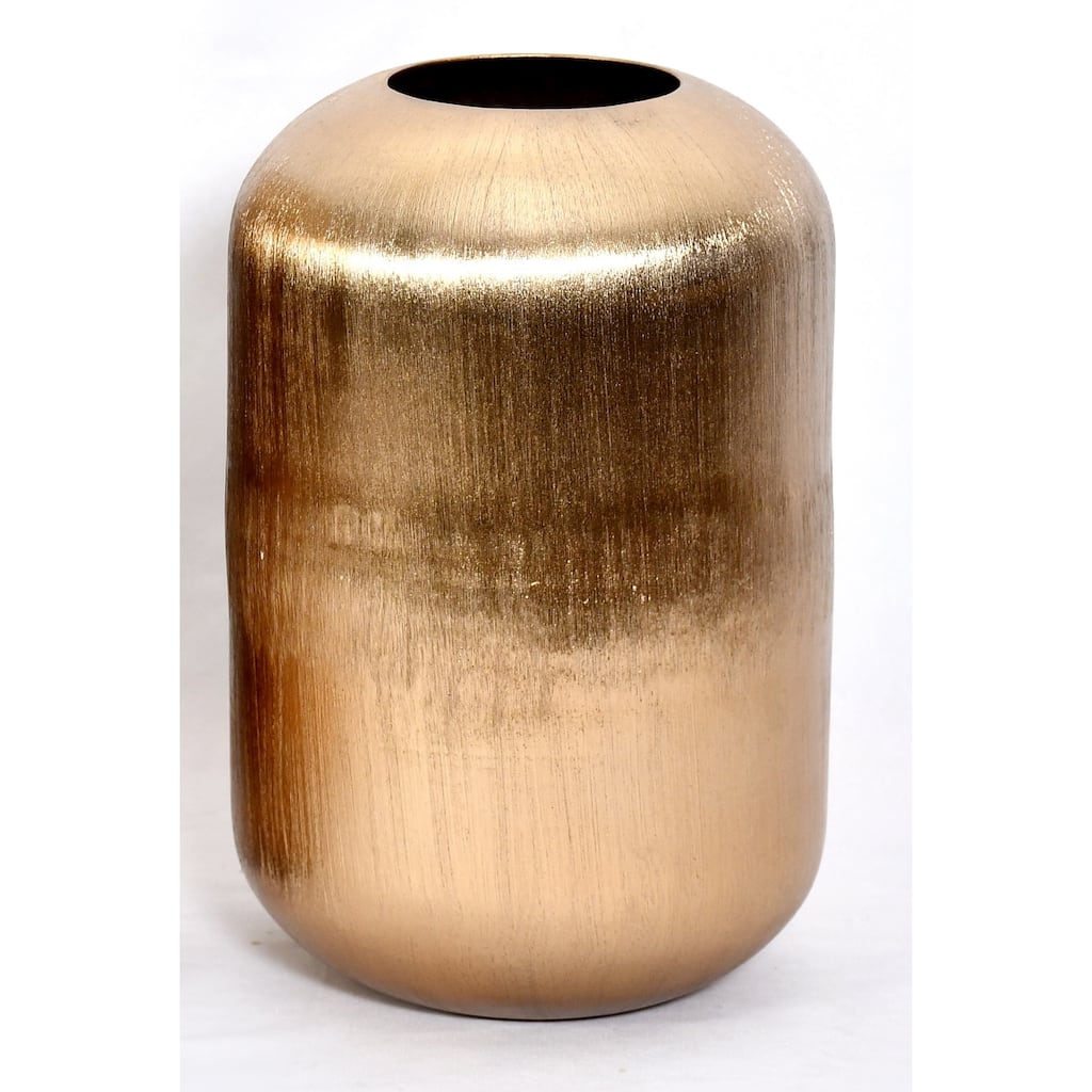 Med. Aluminum Vase -ST - Gold