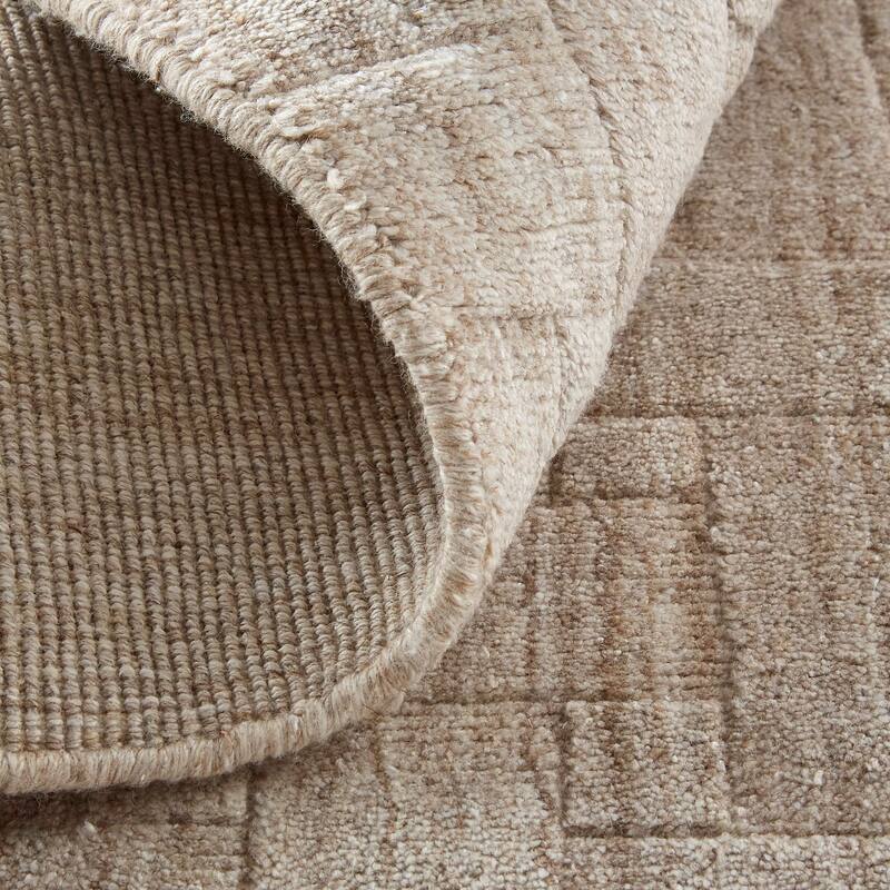 Grand Bazaar Tatem Hand Woven Solid Transitional Area Rug
