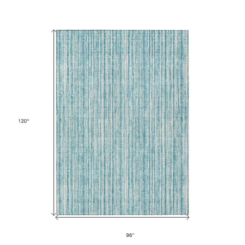 HomeRoots Striped Transitional Rectangle Outdoor Rug