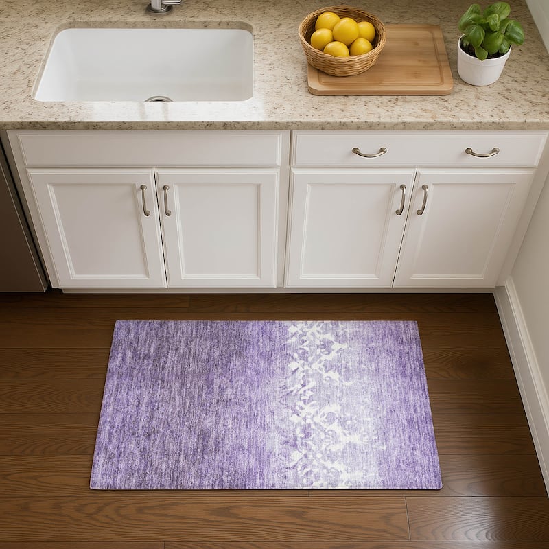 Premium Washable Super Soft Modern Ombre Mayfield Rug - Purple - 1'8" x 2'6"