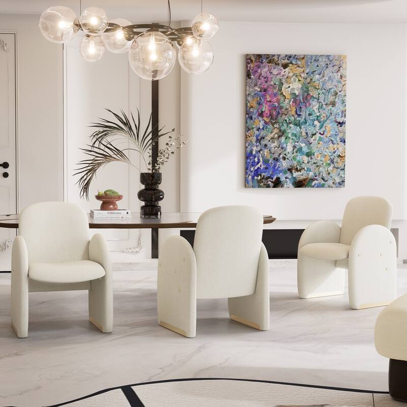 20"x19.7" Oversized Modern Dining Chair Fbaric Upholstered Dining Room Chairs