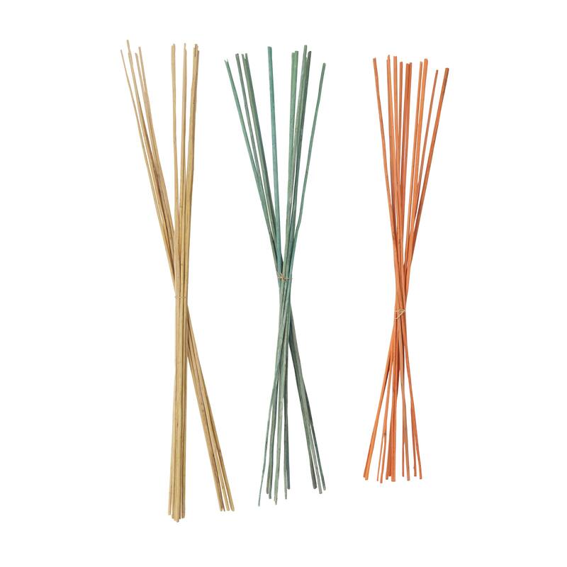 Multi colored, White Brown or Light Brown Dried Plant Pigeon pea Natural Foliage (Set of 2)