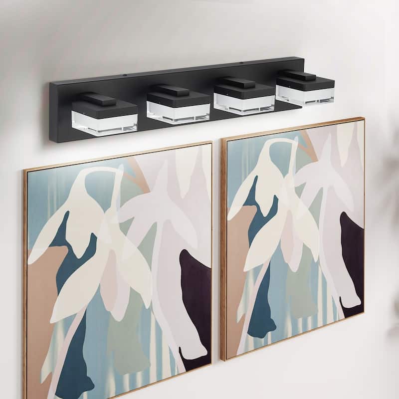 Modern LED Vanity Light, 4-Lights Wall Sconce for Bathroom and Mirror, Sleek Minimalist Design, Energy-Efficient