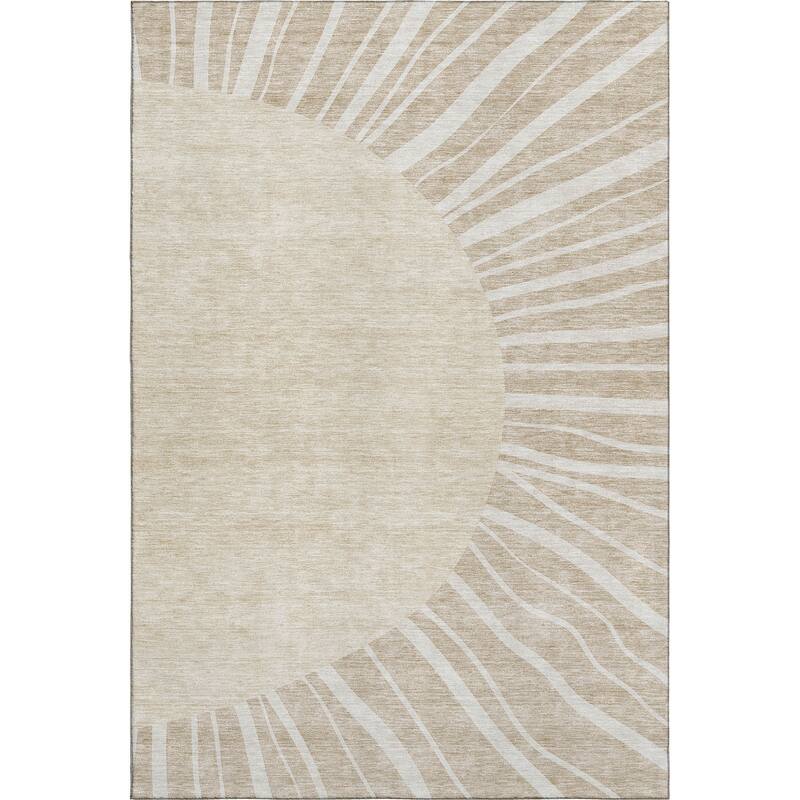 Premium Washable Super Soft Contemporary Rays Mayfield Rug