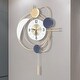 preview thumbnail 2 of 9, Big Metal Wall Clock Battery Operated 3D Silent Modern Art Clock - 28x20x2.36in