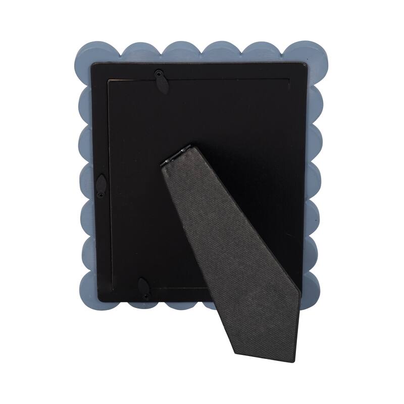 Sagebrook Home Resin Picture Frame with Scalloped Edges and Built-In Stand